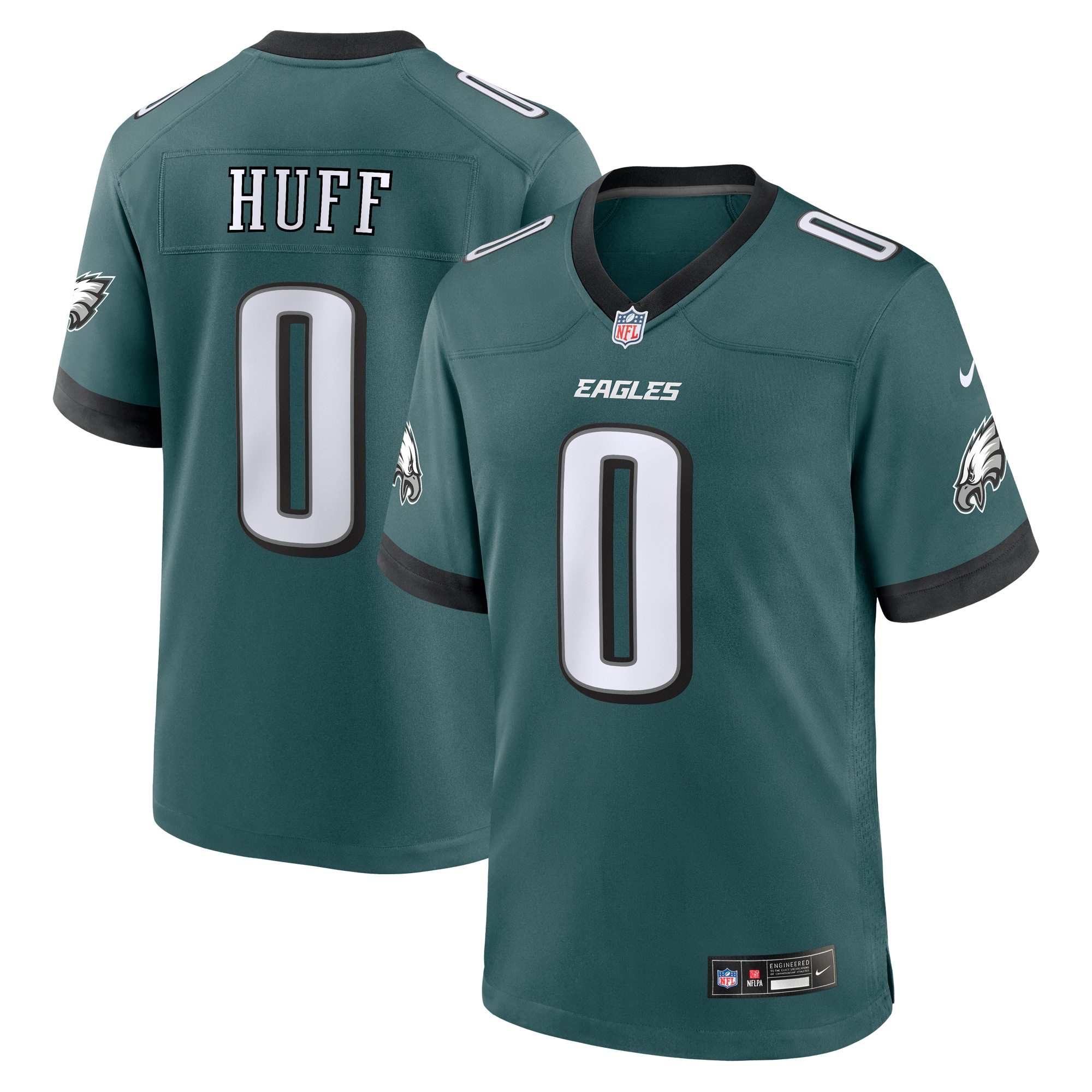 Men's Philadelphia Eagles Bryce Huff Midnight Green Game Player Jersey