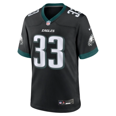 Men's Philadelphia Eagles Cooper DeJean Black 2024 NFL Draft Alternate Player Game Jersey 02