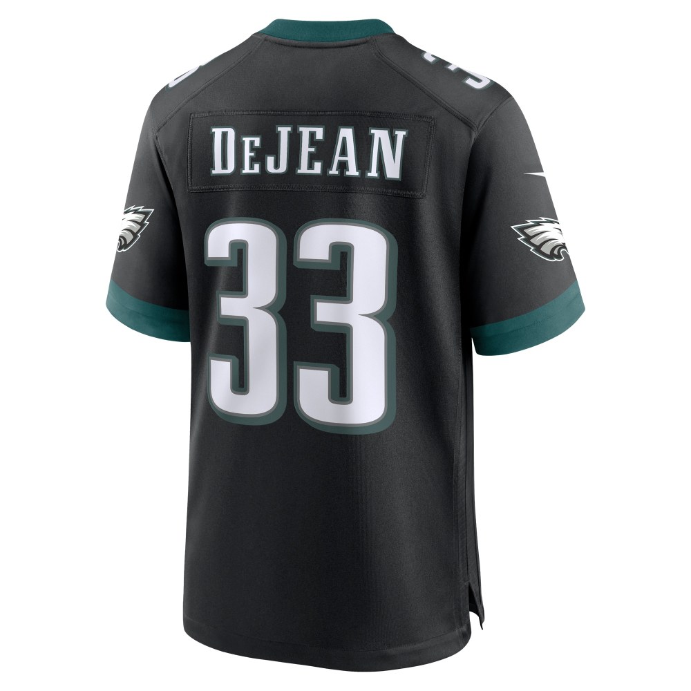 Men's Philadelphia Eagles Cooper DeJean Black 2024 NFL Draft Alternate Player Game Jersey