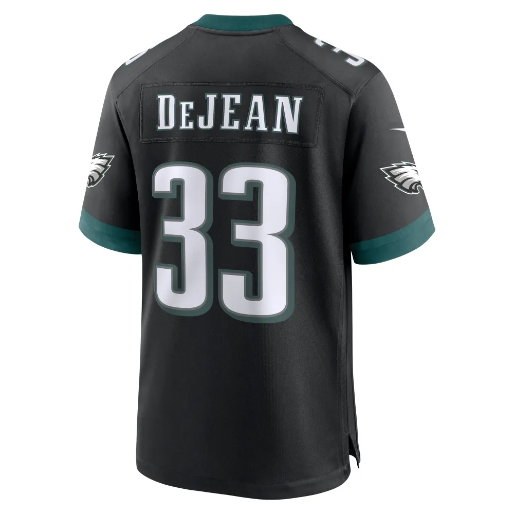 Men's Philadelphia Eagles Cooper DeJean Black 2024 NFL Draft Alternate Player Game Jersey