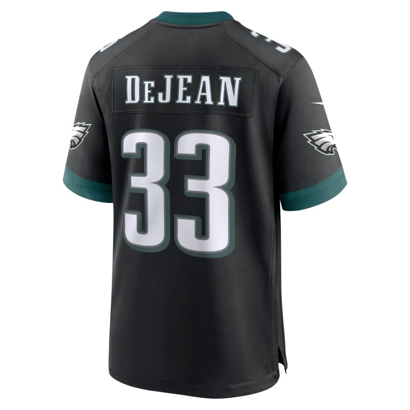 Men's Philadelphia Eagles Cooper DeJean Black 2024 NFL Draft Alternate Player Game Jersey