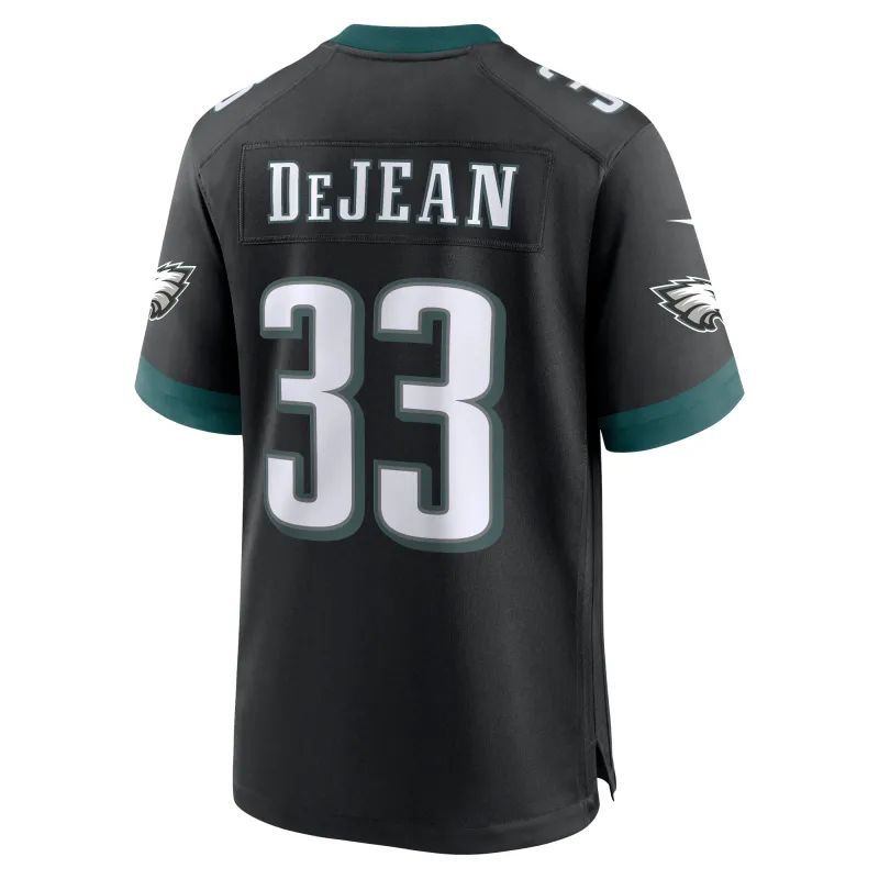 Men's Philadelphia Eagles Cooper DeJean Black 2024 NFL Draft Alternate Player Game Jersey