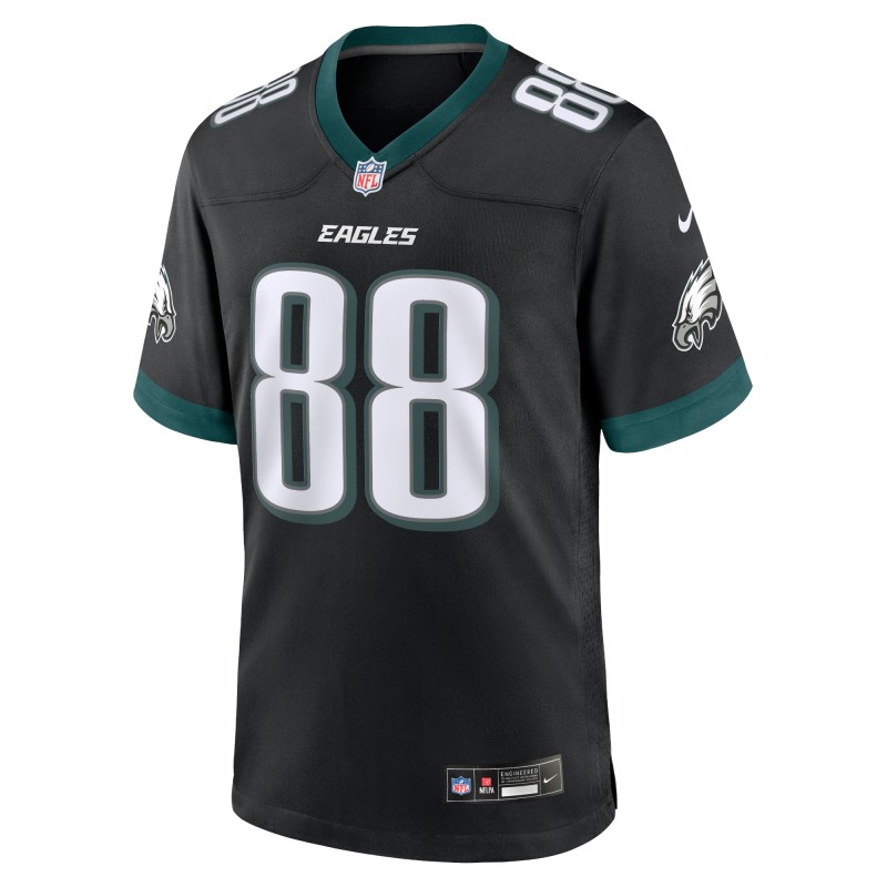 Men's Philadelphia Eagles Dallas Goedert Black Alternate Game Jersey