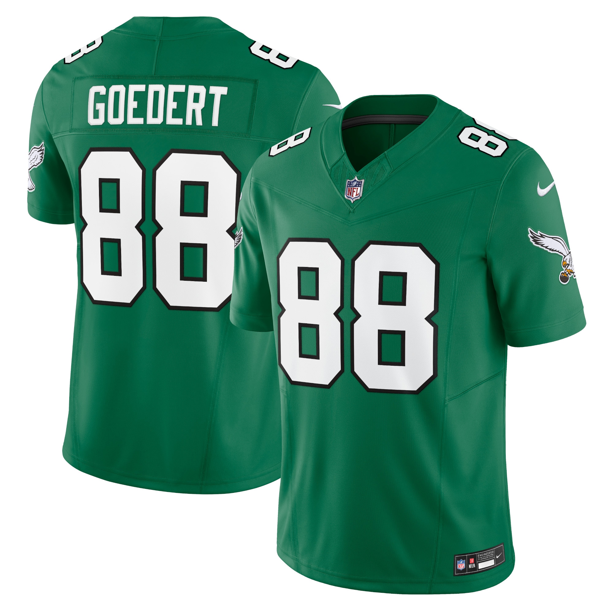 Men's Philadelphia Eagles Dallas Goedert Kelly Green Vapor F.U.S.E. Limited Jersey
