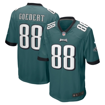 Men's Philadelphia Eagles Dallas Goedert Midnight Green Game Jersey 01