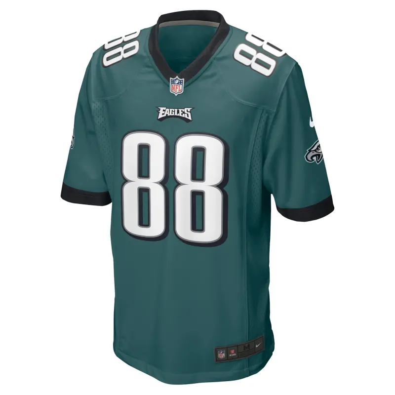 Men's Philadelphia Eagles Dallas Goedert Midnight Green Game Jersey