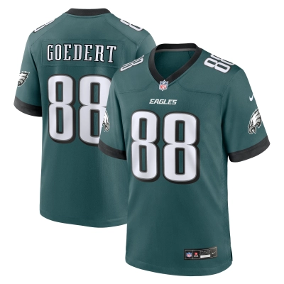 Men's Philadelphia Eagles Dallas Goedert Midnight Green Team Game Jersey 01