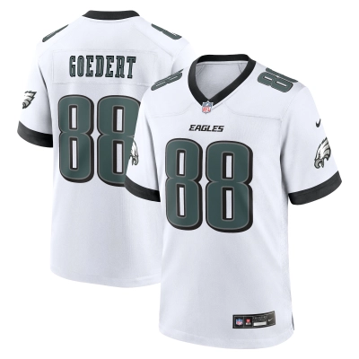 Men's Philadelphia Eagles Dallas Goedert White White Game Jersey 01
