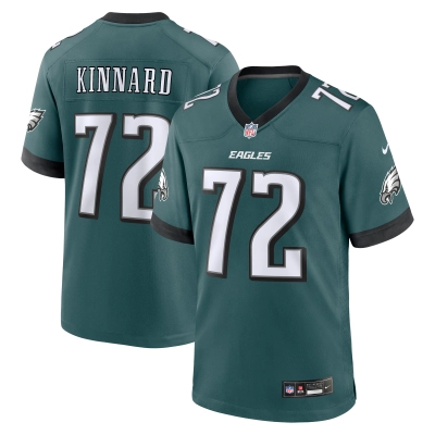 Men's Philadelphia Eagles Darian Kinnard Midnight Green Team Game Jersey 01