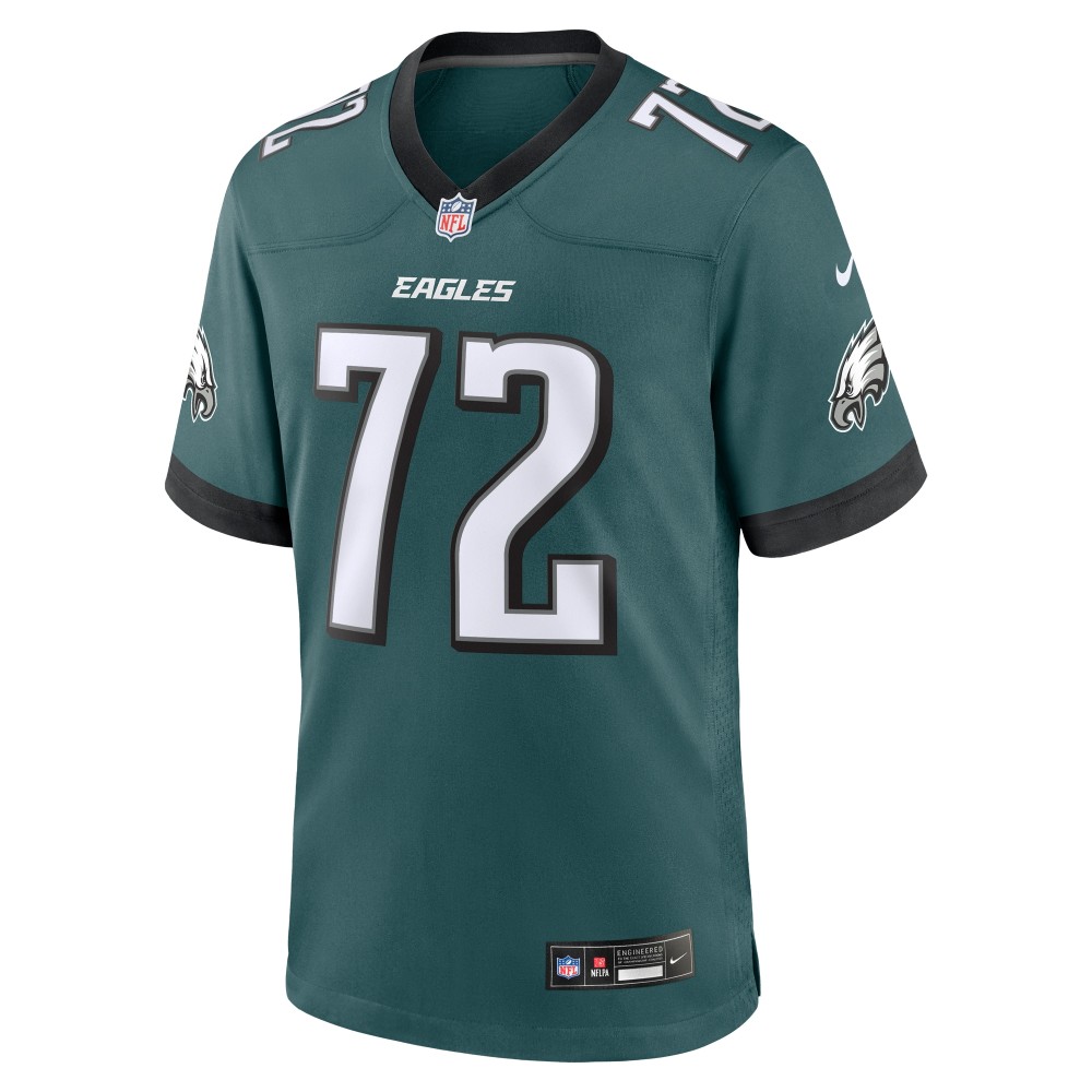 Men's Philadelphia Eagles Darian Kinnard Midnight Green Team Game Jersey