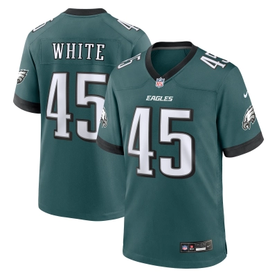 Men's Philadelphia Eagles Devin White Midnight Green Game Jersey 01