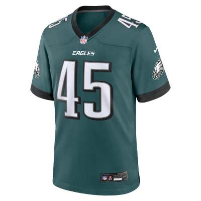 Men's Philadelphia Eagles Devin White Midnight Green Game Jersey 02