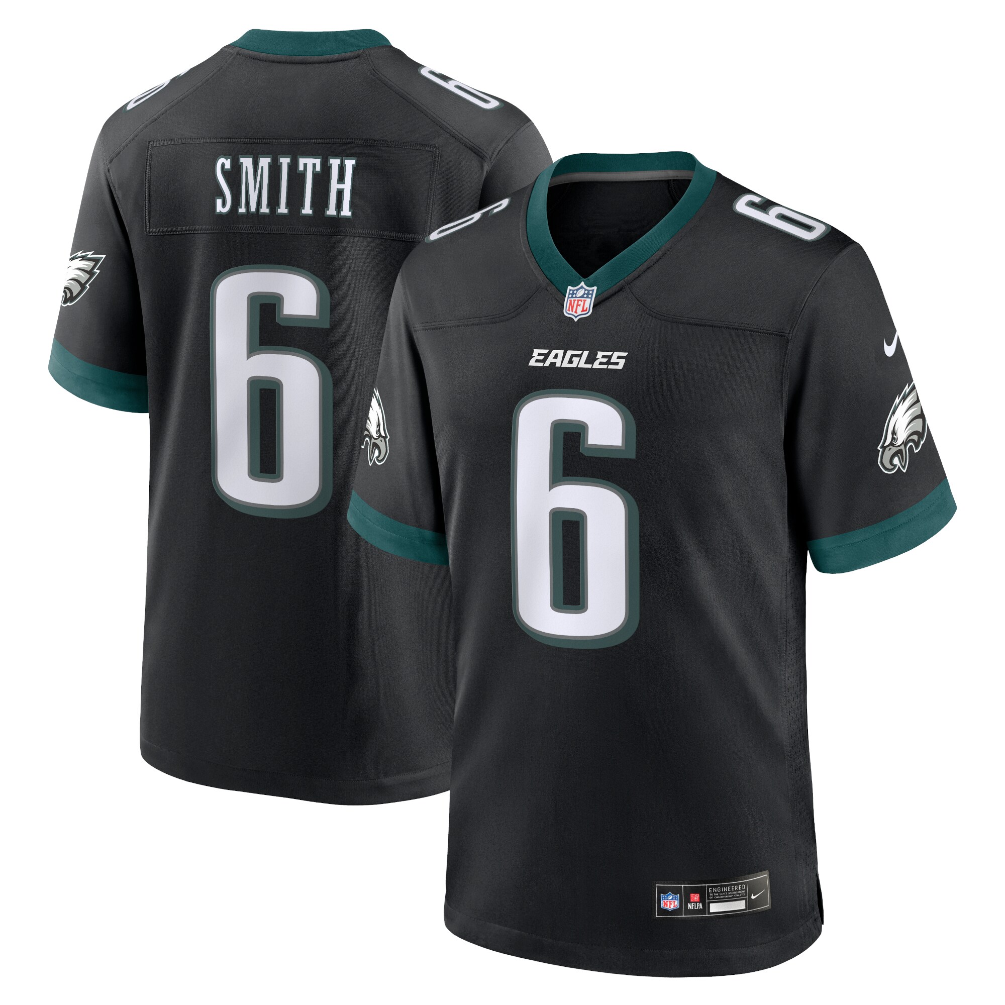 Men's Philadelphia Eagles DeVonta Smith Black Alternate Game Jersey