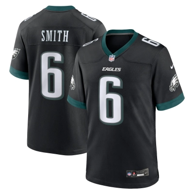 Men's Philadelphia Eagles DeVonta Smith Black Alternate Game Jersey 01