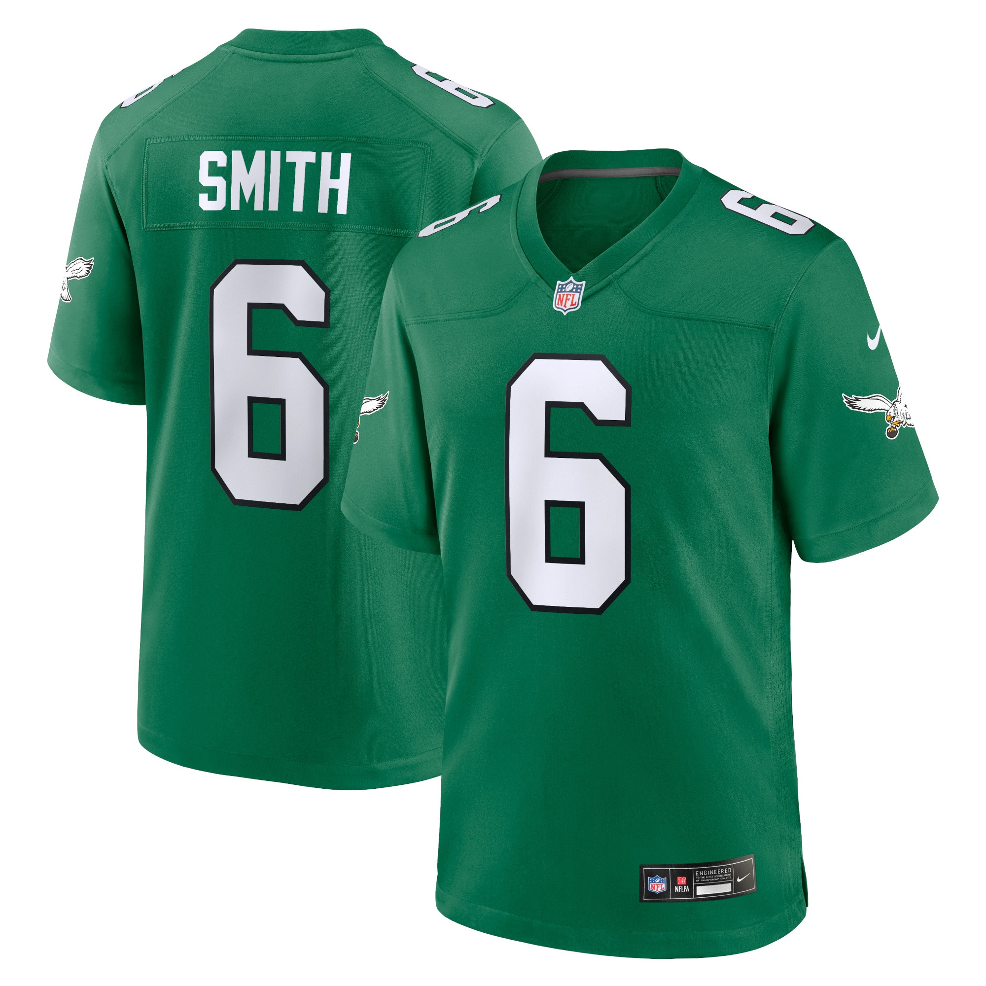 Men's Philadelphia Eagles DeVonta Smith Kelly Green Alternate Game Player Jersey