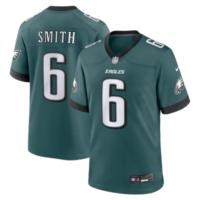 Men's Philadelphia Eagles DeVonta Smith Midnight Green Team Game Jersey 01