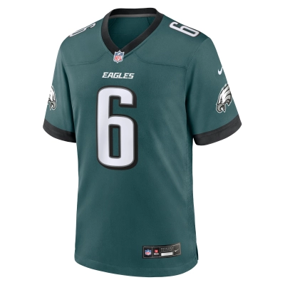 Men's Philadelphia Eagles DeVonta Smith Midnight Green Team Game Jersey 02