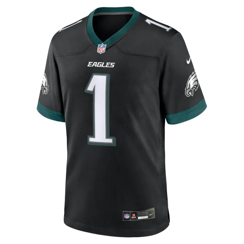Men's Philadelphia Eagles Jalen Hurts Black Alternate Game Jersey