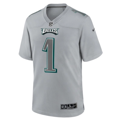 Men's Philadelphia Eagles Jalen Hurts Gray Atmosphere Fashion Game Jersey 02