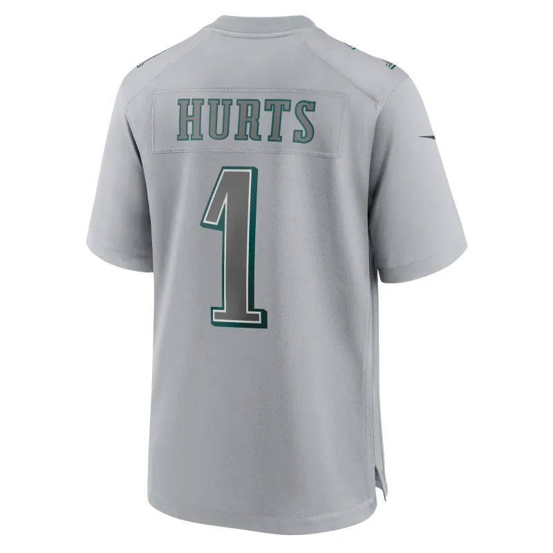 Men's Philadelphia Eagles Jalen Hurts Gray Super Bowl LVII Patch Atmosphere Fashion Game Jersey