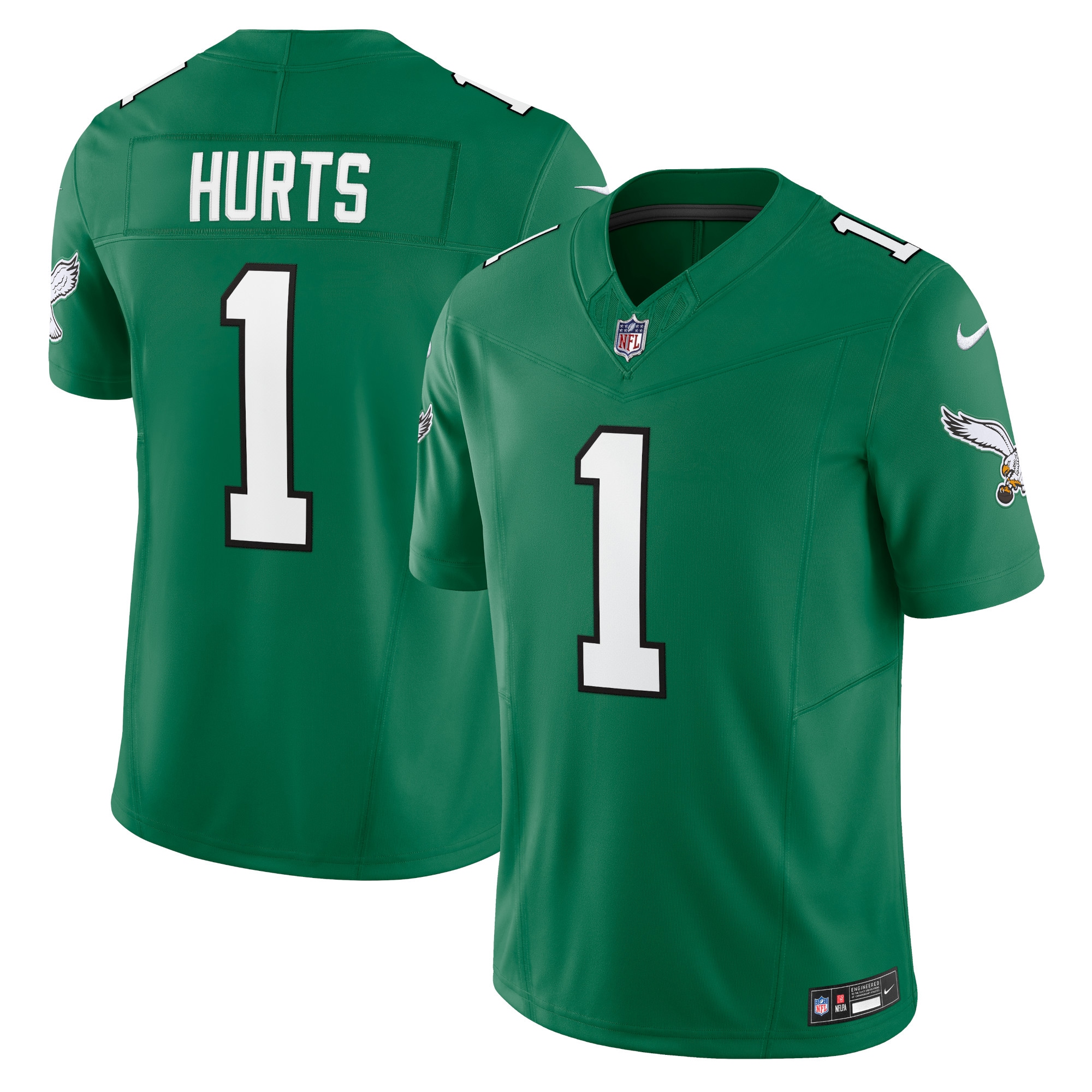Men's Philadelphia Eagles Jalen Hurts Kelly Green Vapor F.U.S.E. Limited Jersey