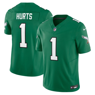 Men's Philadelphia Eagles Jalen Hurts Kelly Green Vapor F.U.S.E. Limited Jersey 01