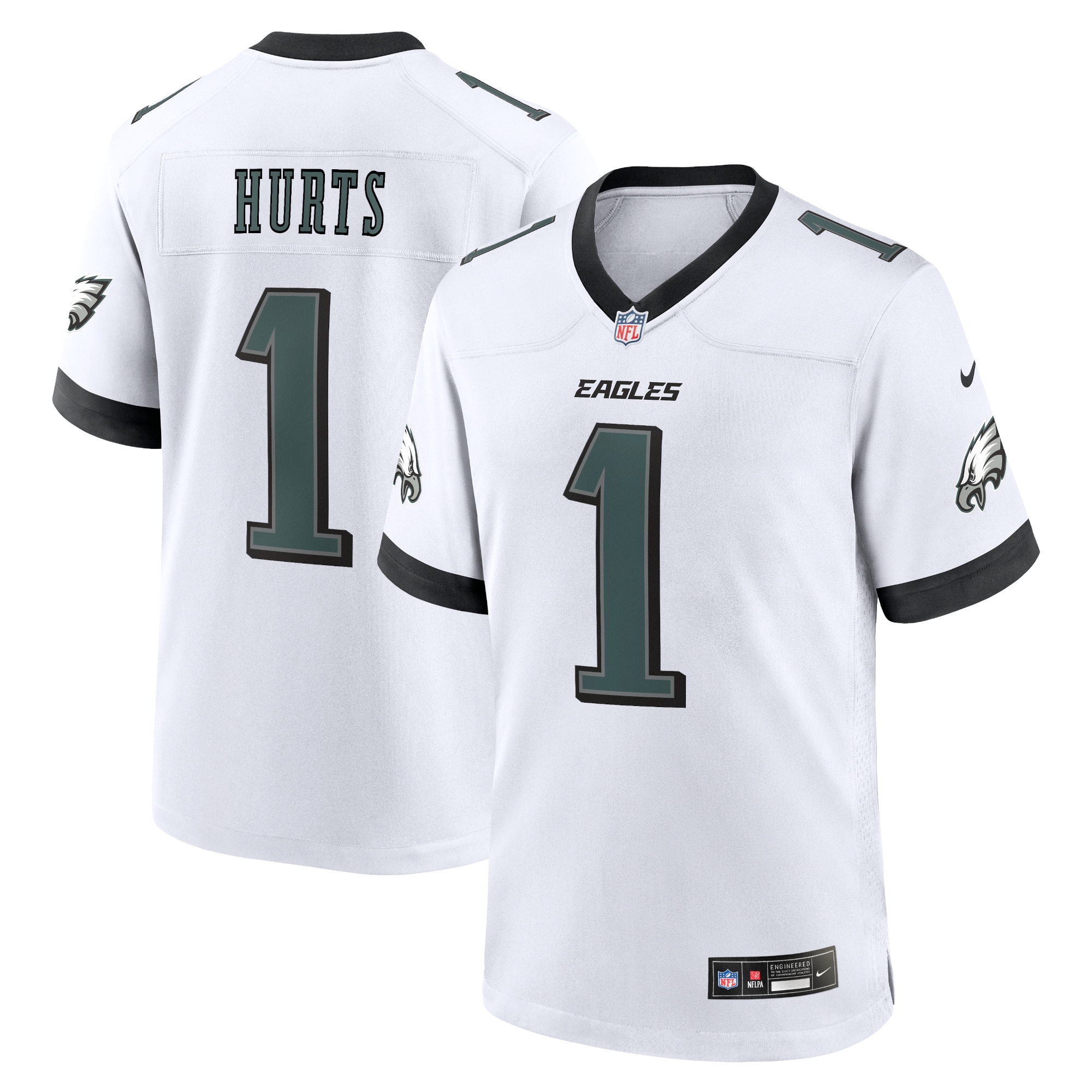 Men's Philadelphia Eagles Jalen Hurts White White Game Jersey