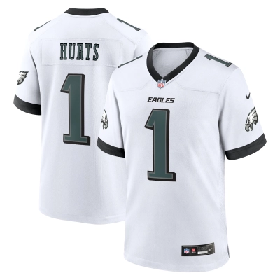 Men's Philadelphia Eagles Jalen Hurts White White Game Jersey 01