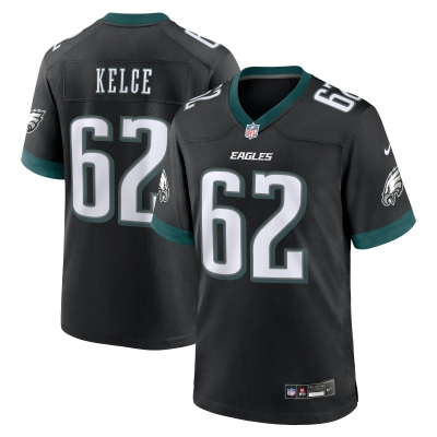 Men's Philadelphia Eagles Jason Kelce Black Alternate Game Jersey 01