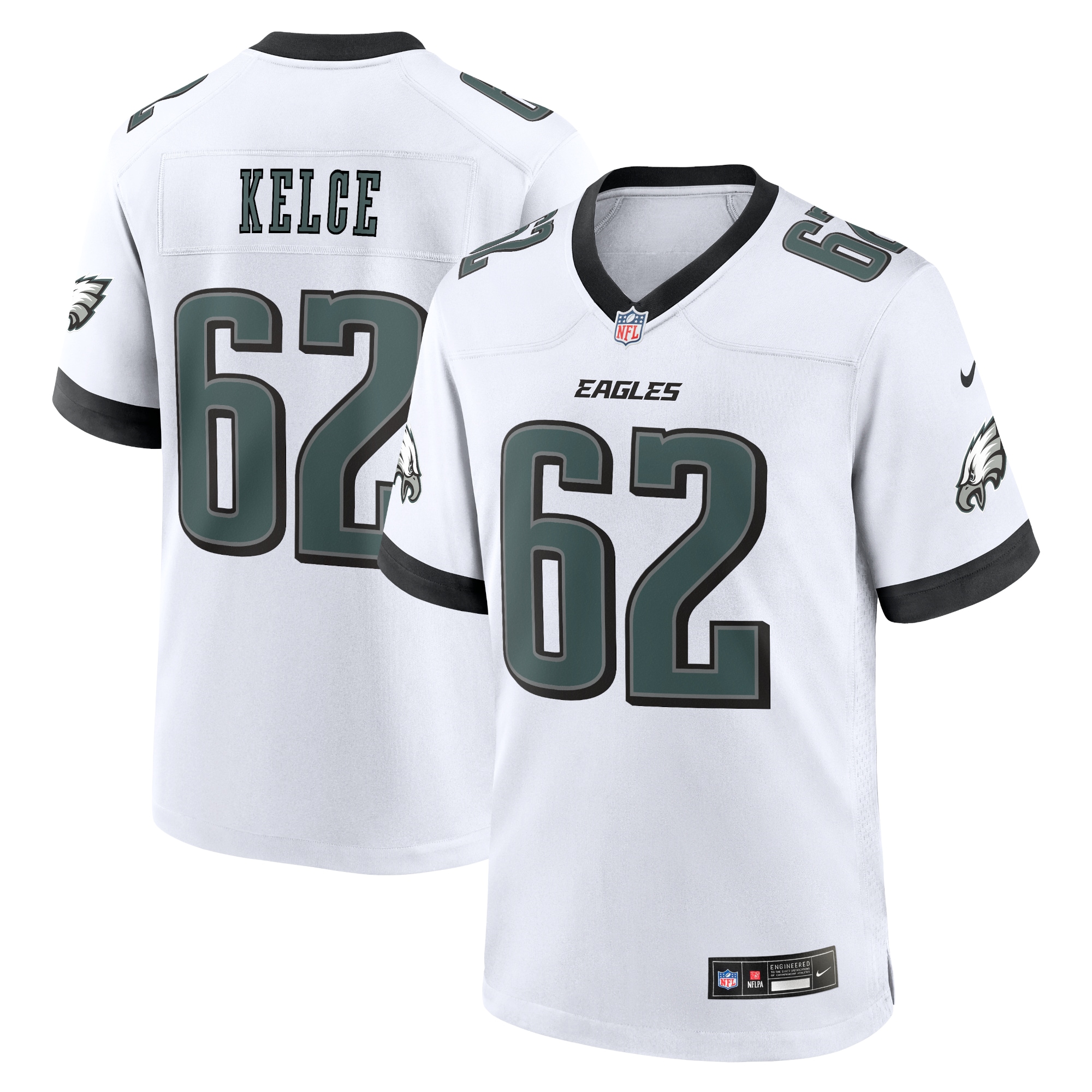 Men's Philadelphia Eagles Jason Kelce White White Game Jersey