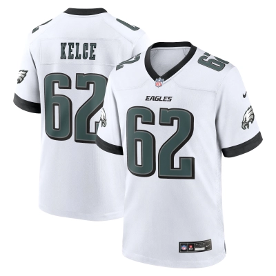 Men's Philadelphia Eagles Jason Kelce White White Game Jersey 01