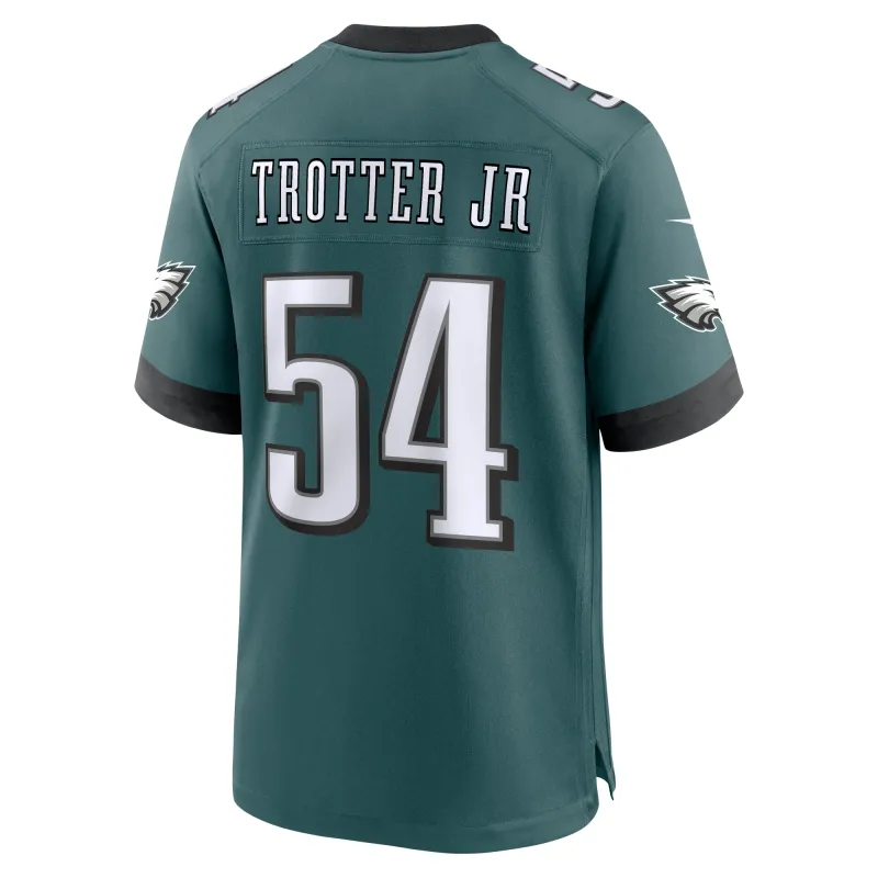 Men's Philadelphia Eagles Jeremiah Trotter Jr. Green Game Jersey