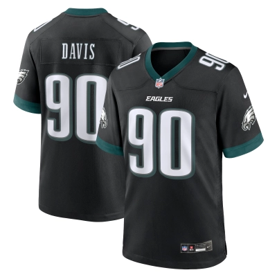 Men's Philadelphia Eagles Jordan Davis Black Alternate Game Jersey 01