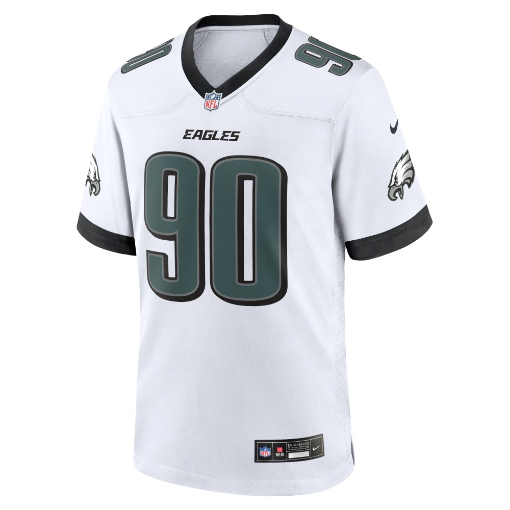 Men's Philadelphia Eagles Jordan Davis White White Game Jersey