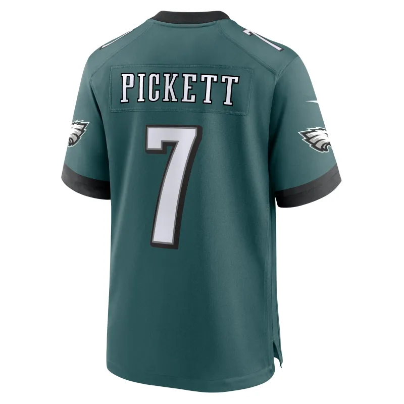 Men's Philadelphia Eagles Kenny Pickett Midnight Green Game Jersey