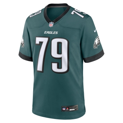 Men's Philadelphia Eagles Lecitus Smith Midnight Green Game Jersey 02