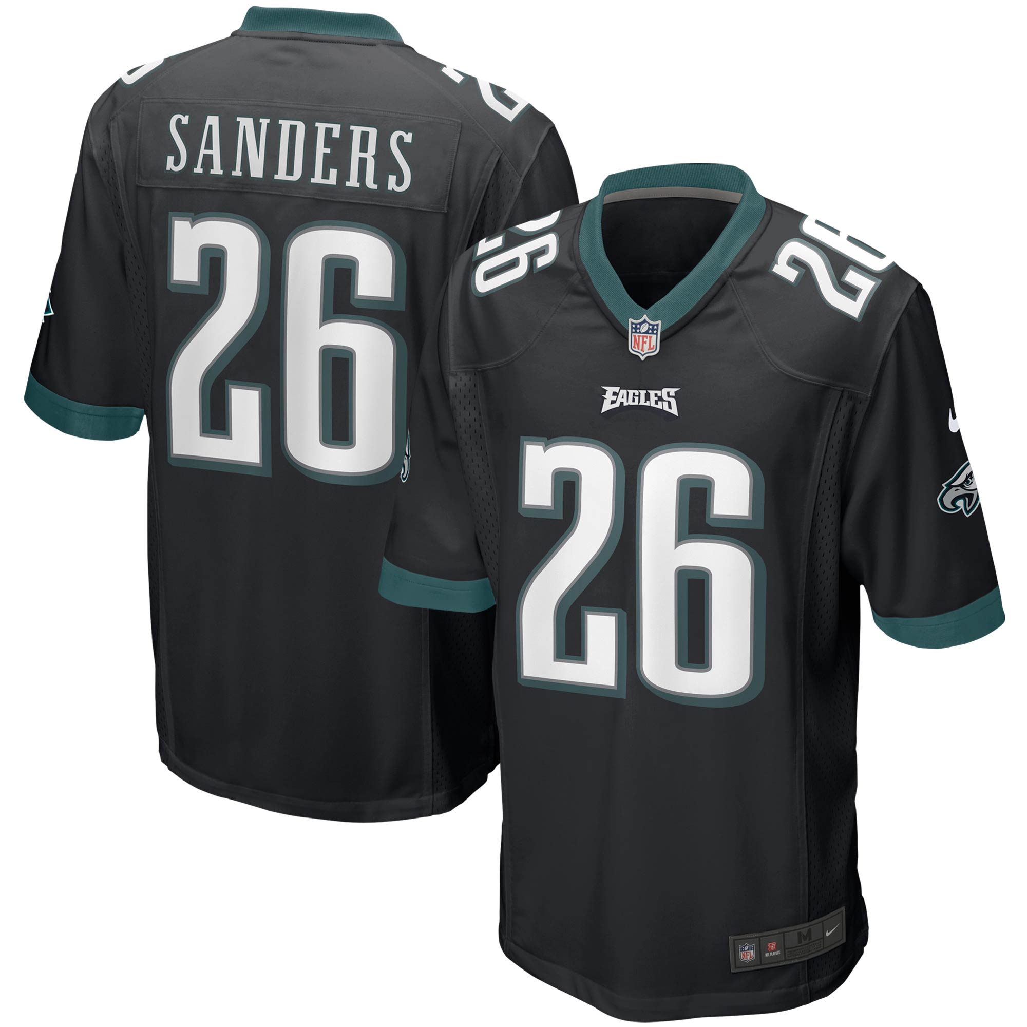 Men's Philadelphia Eagles Miles Sanders Black Game Jersey