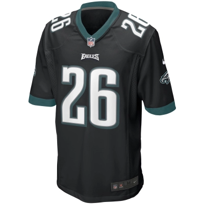 Men's Philadelphia Eagles Miles Sanders Black Game Jersey 02
