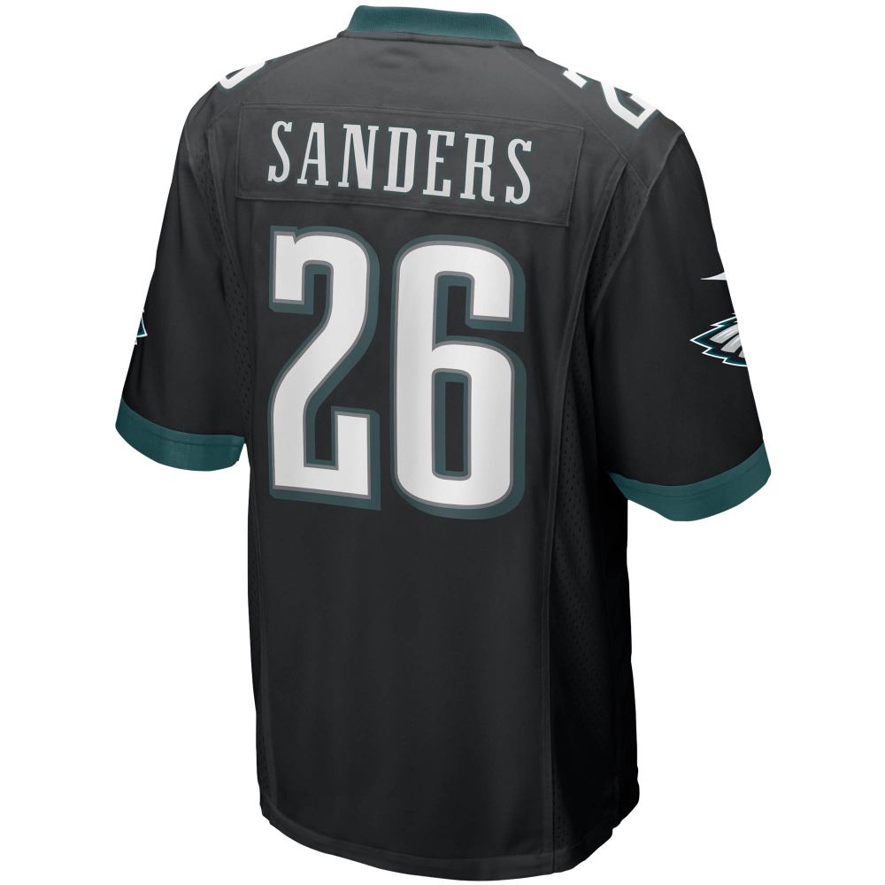 Men's Philadelphia Eagles Miles Sanders Black Game Jersey