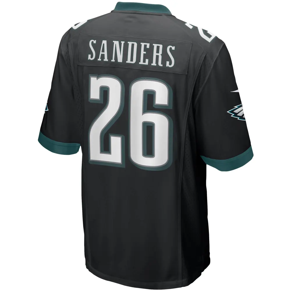 Men's Philadelphia Eagles Miles Sanders Black Game Jersey