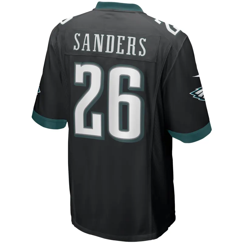 Men's Philadelphia Eagles Miles Sanders Black Game Jersey