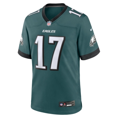 Men's Philadelphia Eagles Nakobe Dean Midnight Green Team Game Jersey 02