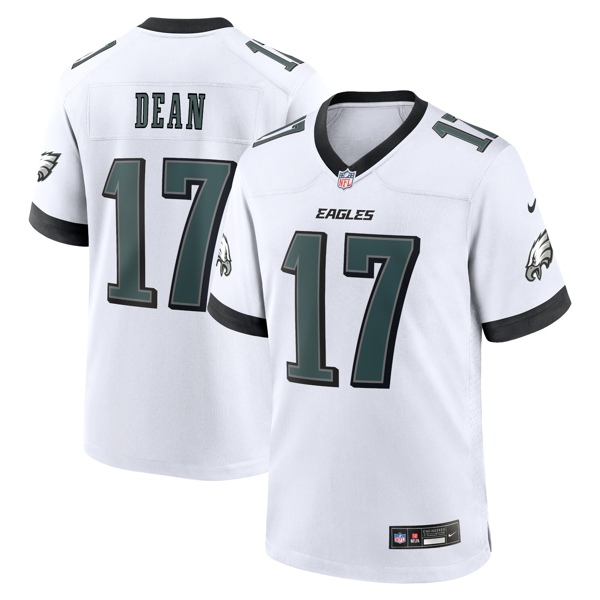 Men's Philadelphia Eagles Nakobe Dean White White Game Jersey