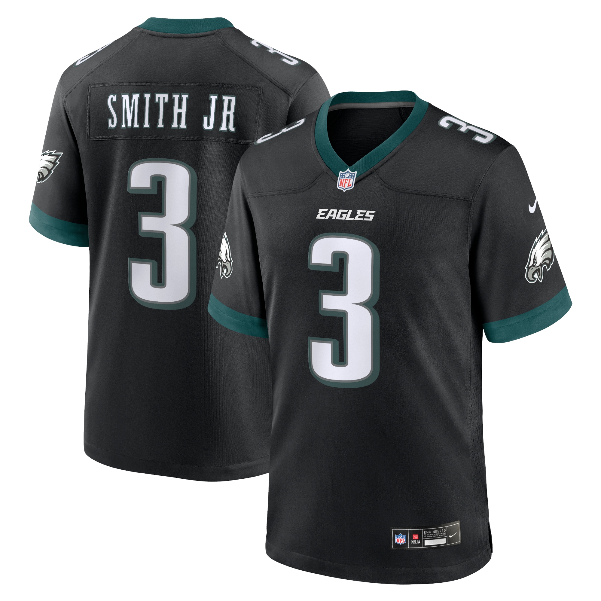 Men's Philadelphia Eagles Nolan Smith Black Alternate Game Jersey