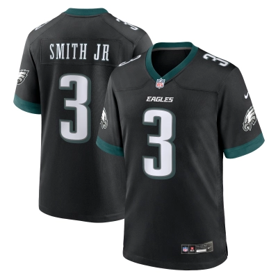 Men's Philadelphia Eagles Nolan Smith Black Alternate Game Jersey 01
