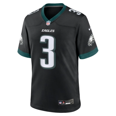 Men's Philadelphia Eagles Nolan Smith Black Alternate Game Jersey 02