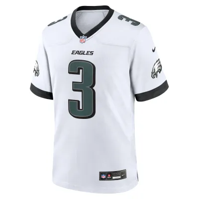 Men's Philadelphia Eagles Nolan Smith White White Game Jersey 02