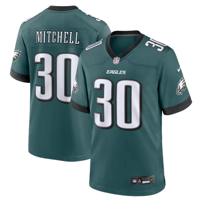 Men's Philadelphia Eagles Quinyon Mitchell Midnight Green 2024 NFL Draft First Round Pick Player Game Jersey 01