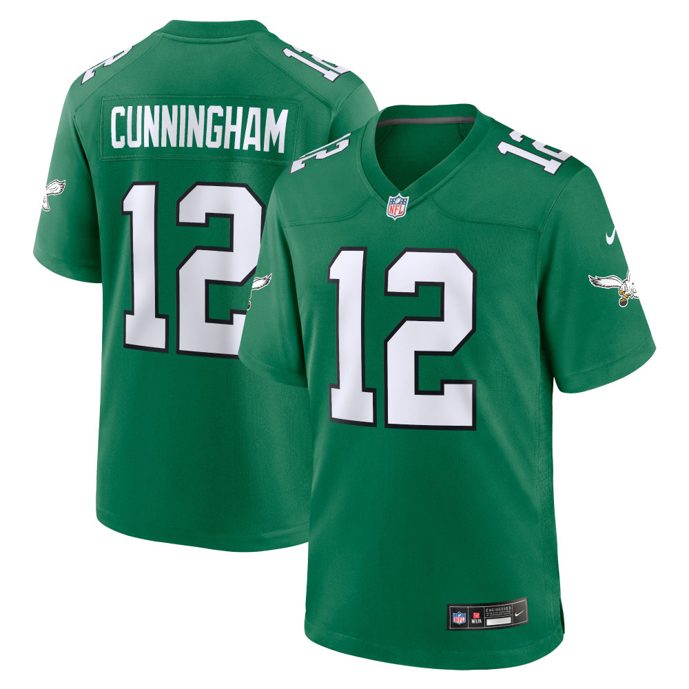 Men's Philadelphia Eagles Randall Cunningham Kelly Green Alternate Retired Player Game Jersey