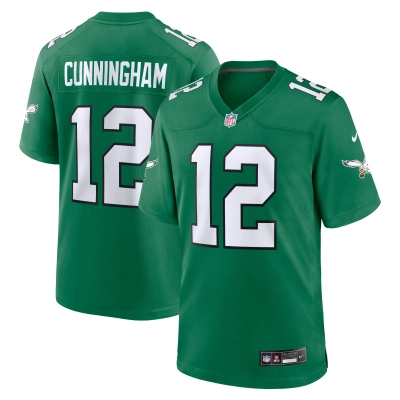 Men's Philadelphia Eagles Randall Cunningham Kelly Green Alternate Retired Player Game Jersey 01